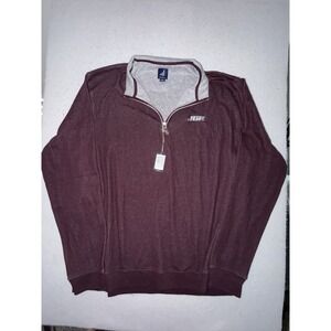 Johnnie-O Sully 1/4 Zip Cotton Pullover Maroon (JMKO4460) Men's 2XL NWT
